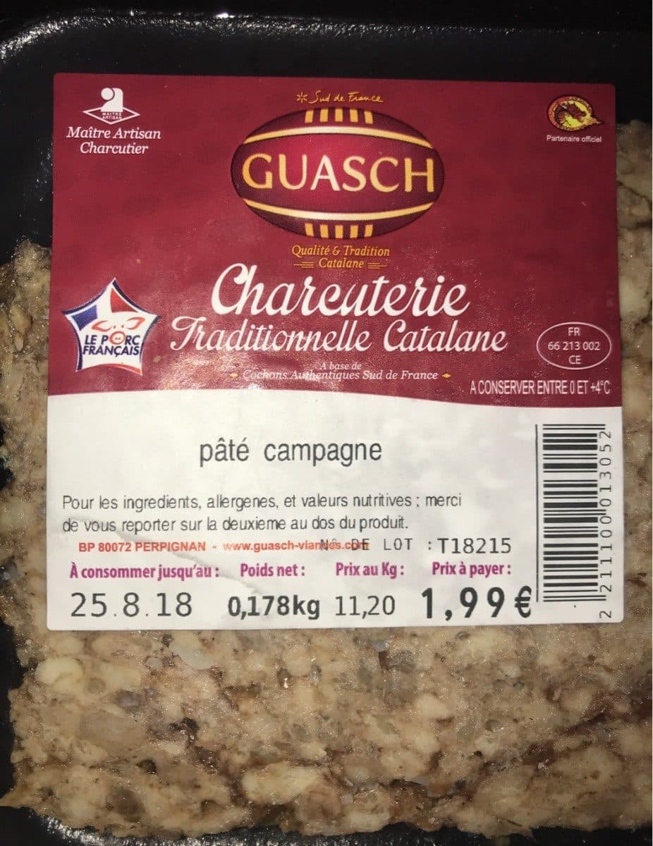 Open Food Facts Pâté de campagne packshot