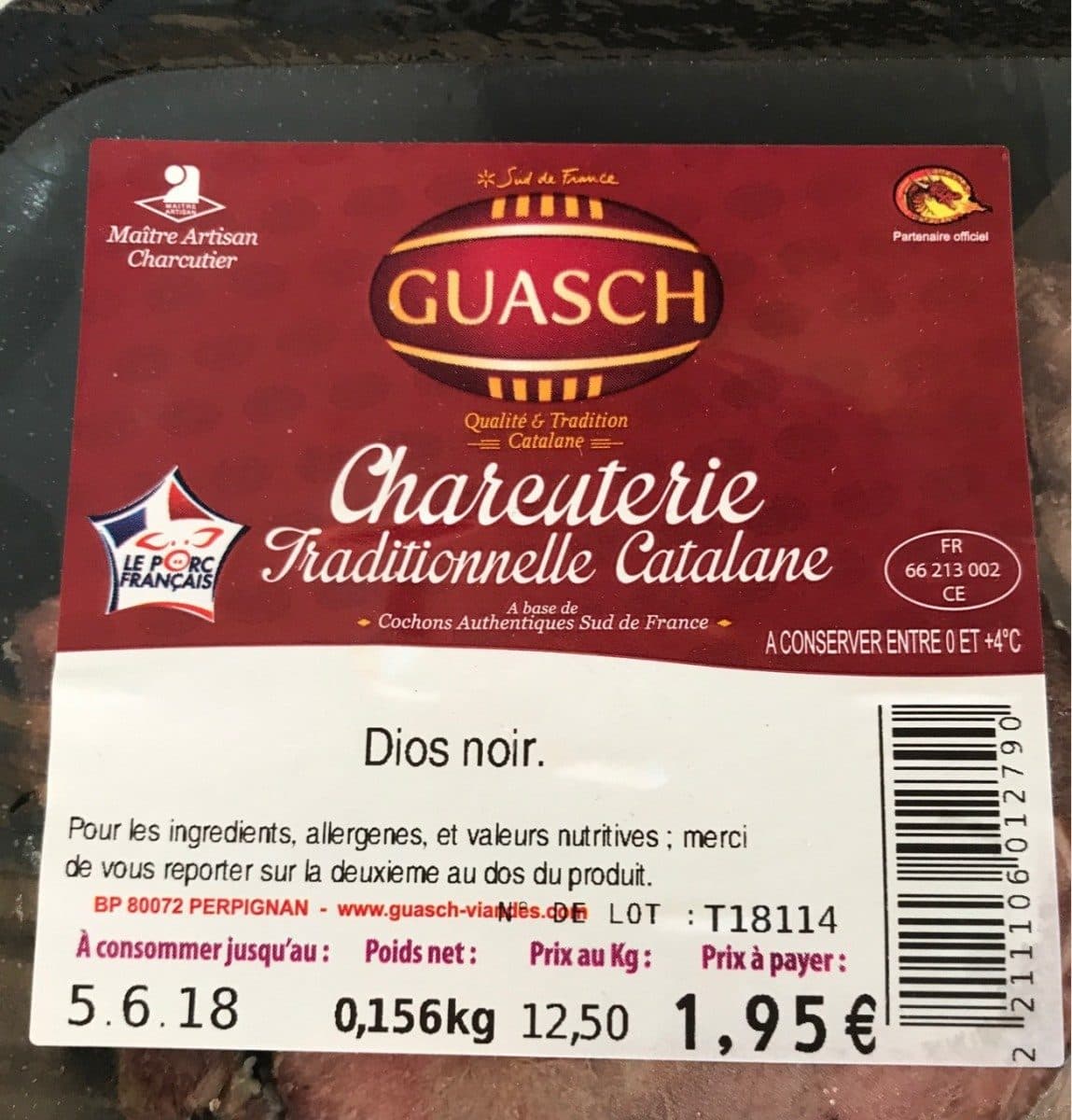 Open Food Facts Dios noir packshot