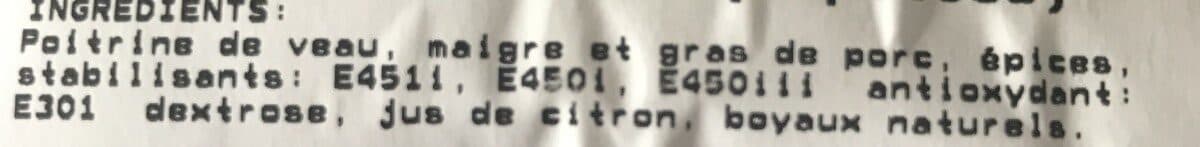 Open Food Facts Saucisses blanche packshot