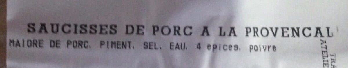 Open Food Facts Saucissees de port a la provencal packshot