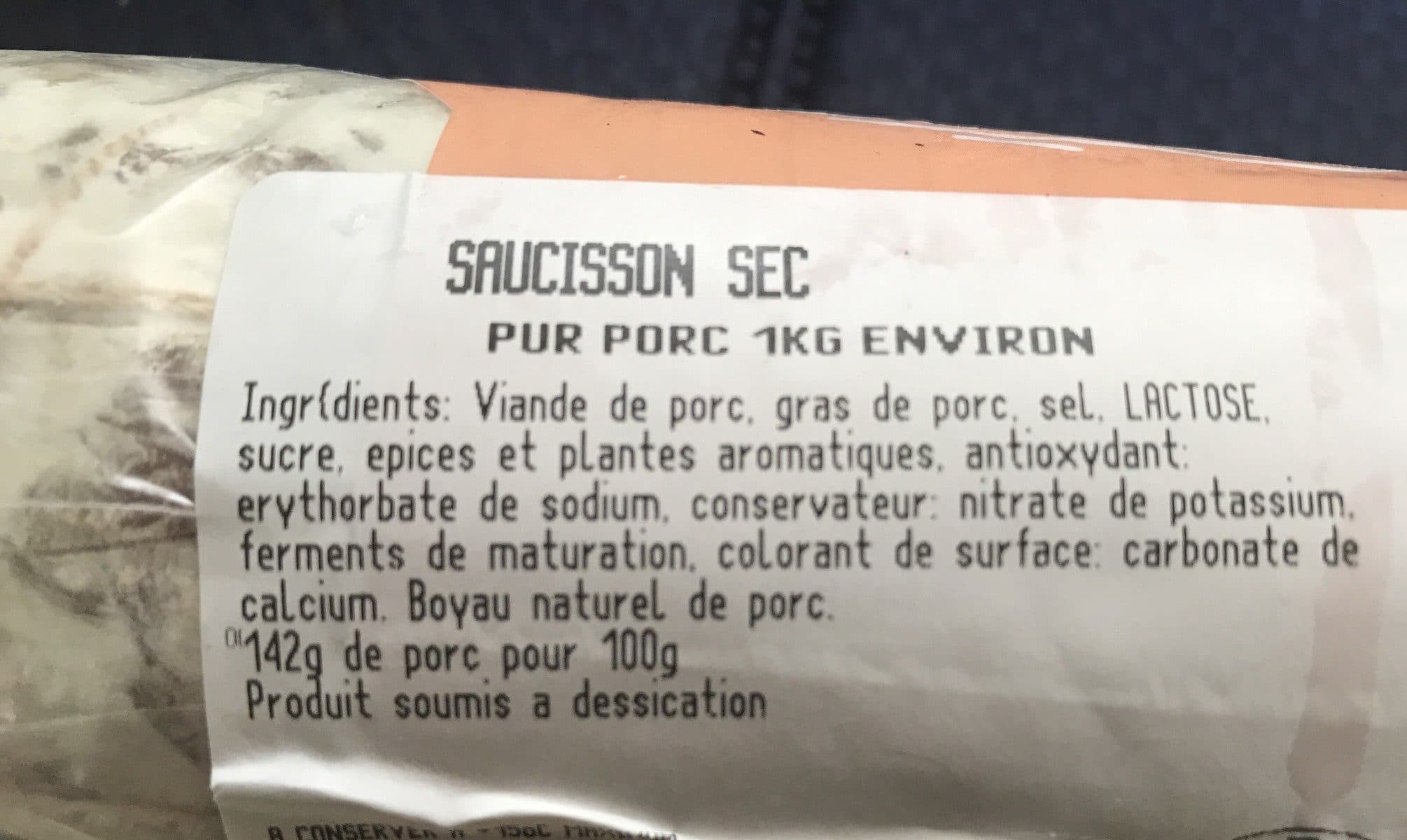 Open Food Facts Saucisson pur Porc packshot