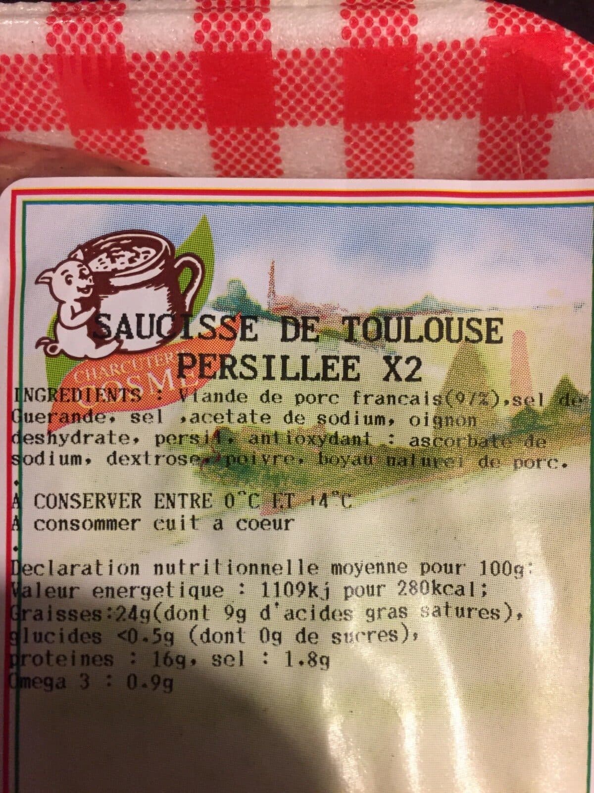 Open Food Facts Saucisse de toulouse packshot