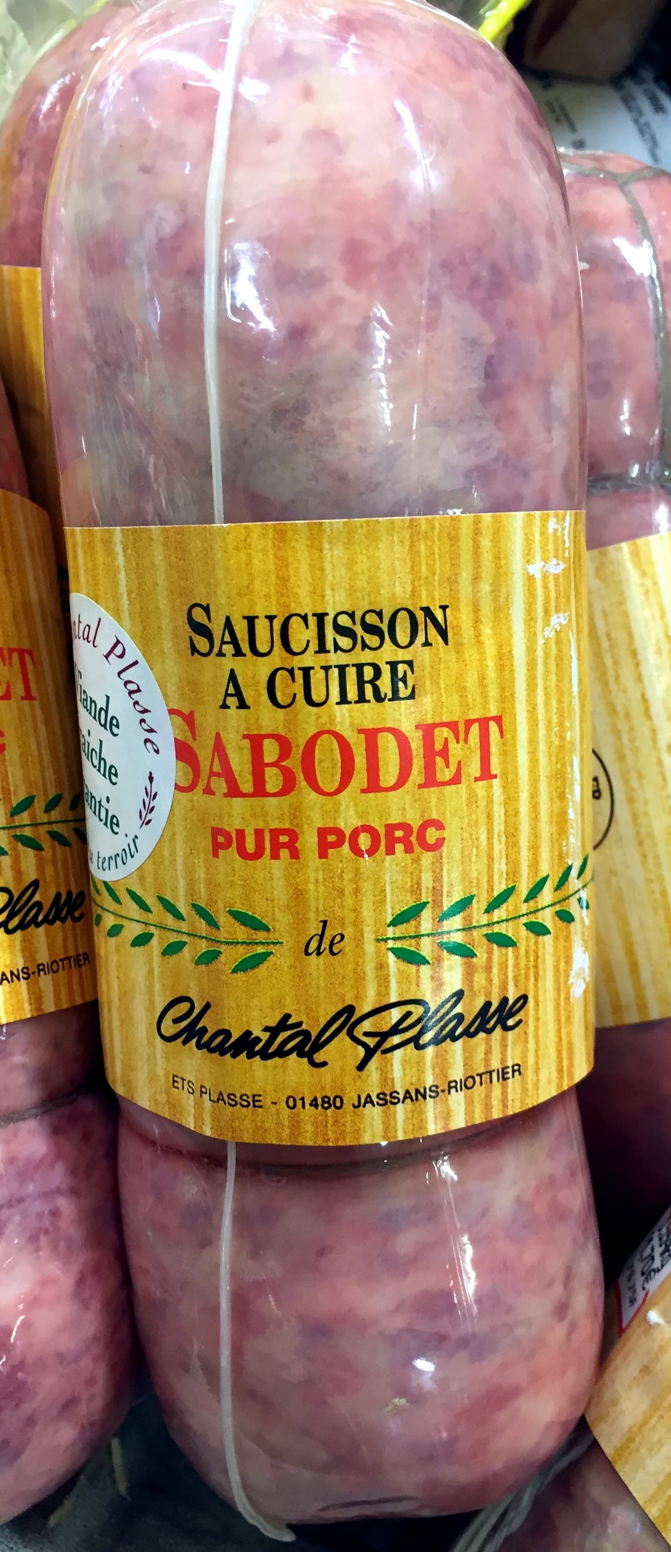 Chantal Plasse Saucisson à cuire - sabaudet - pur porc packshot