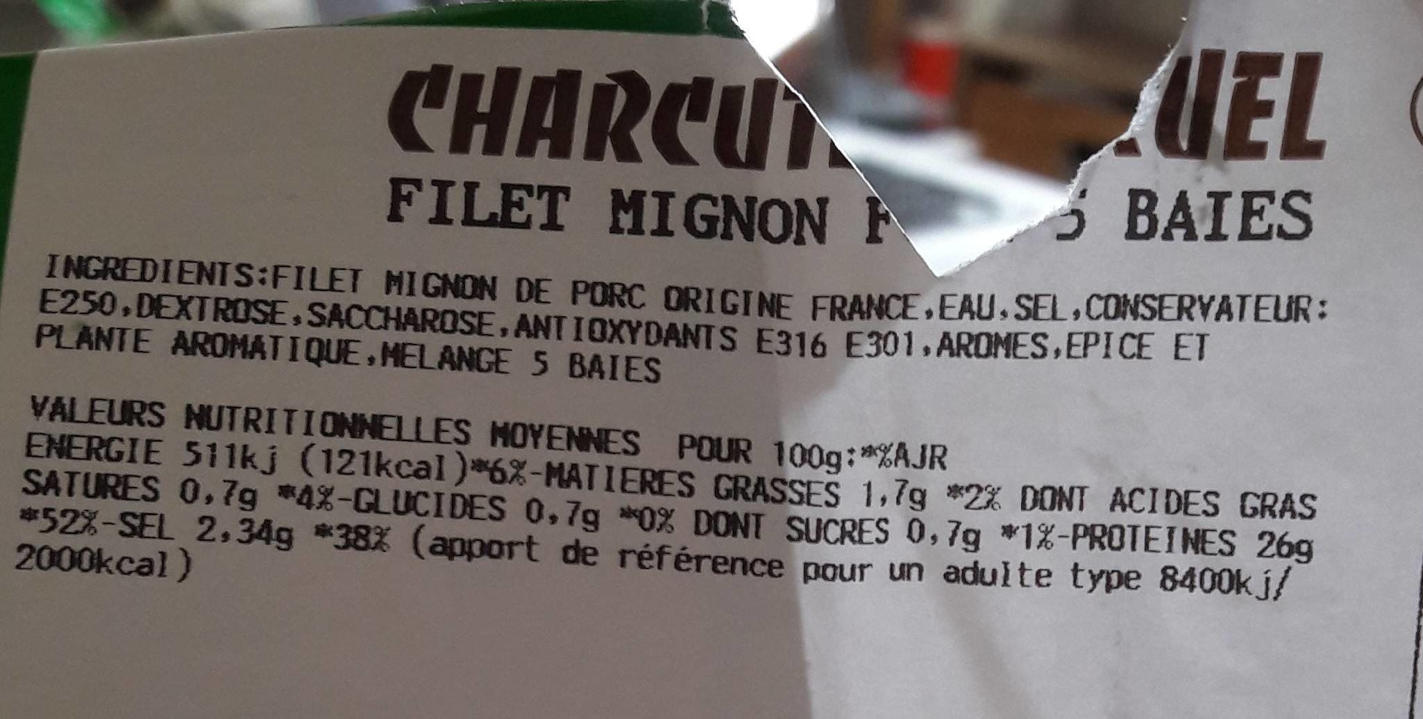 Open Food Facts Filet mignon fumé 5 baies packshot