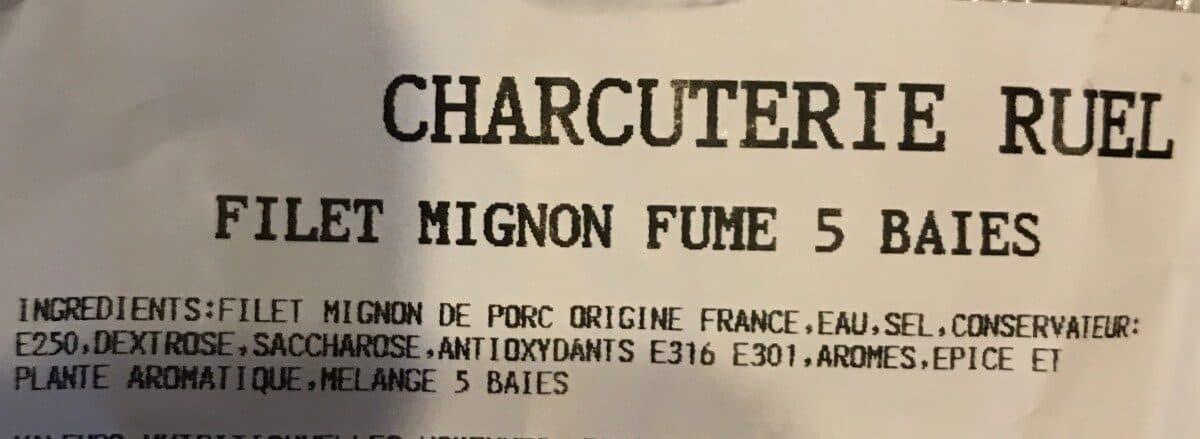 Open Food Facts Filet Mignon Fumé 5 baies packshot