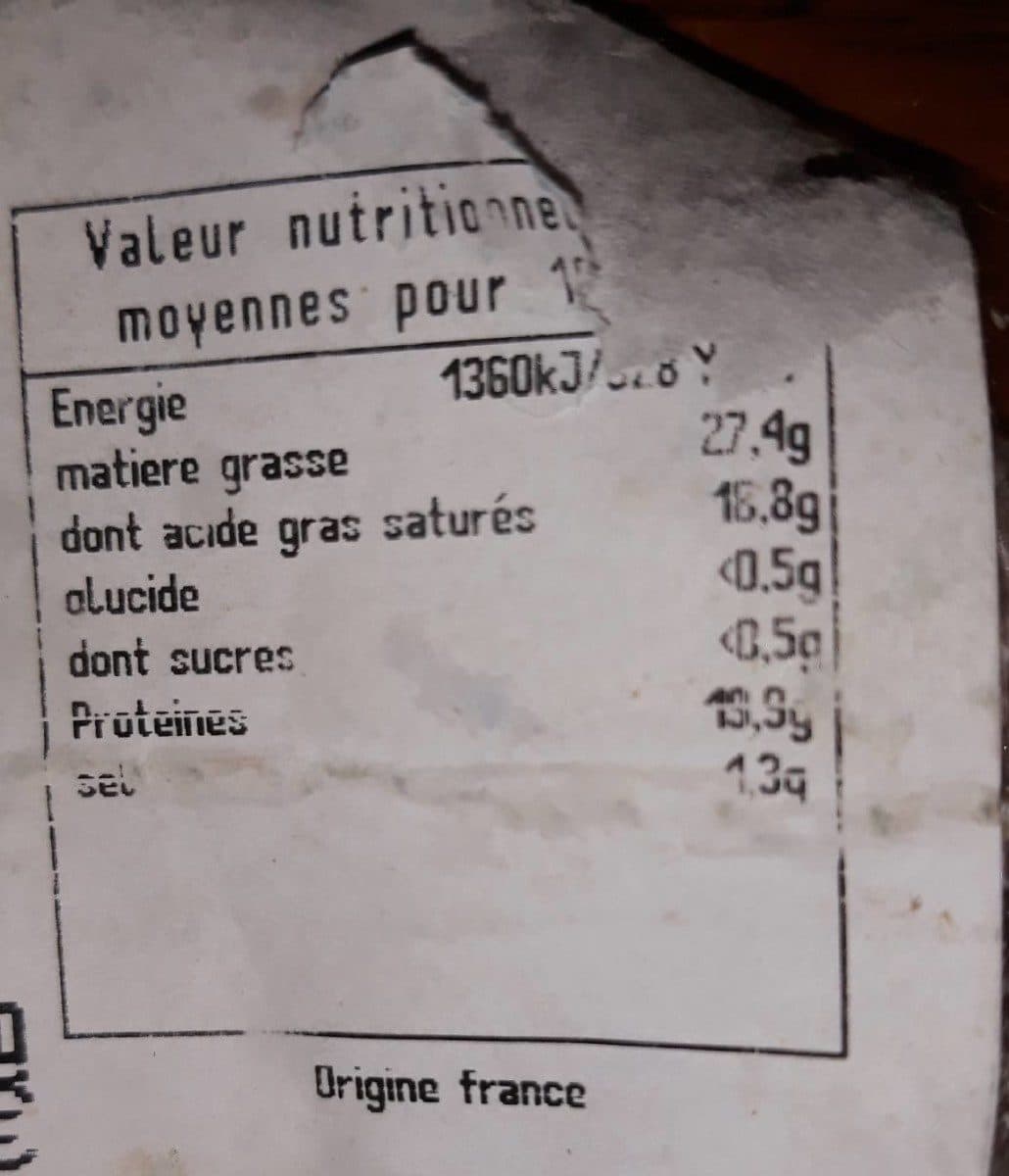 Open Food Facts Reblochon packshot
