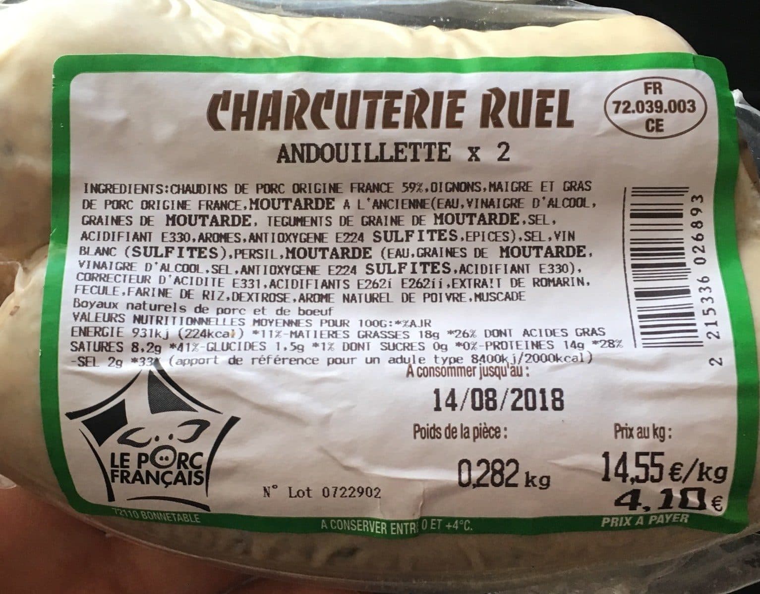 Open Food Facts Andouillette packshot