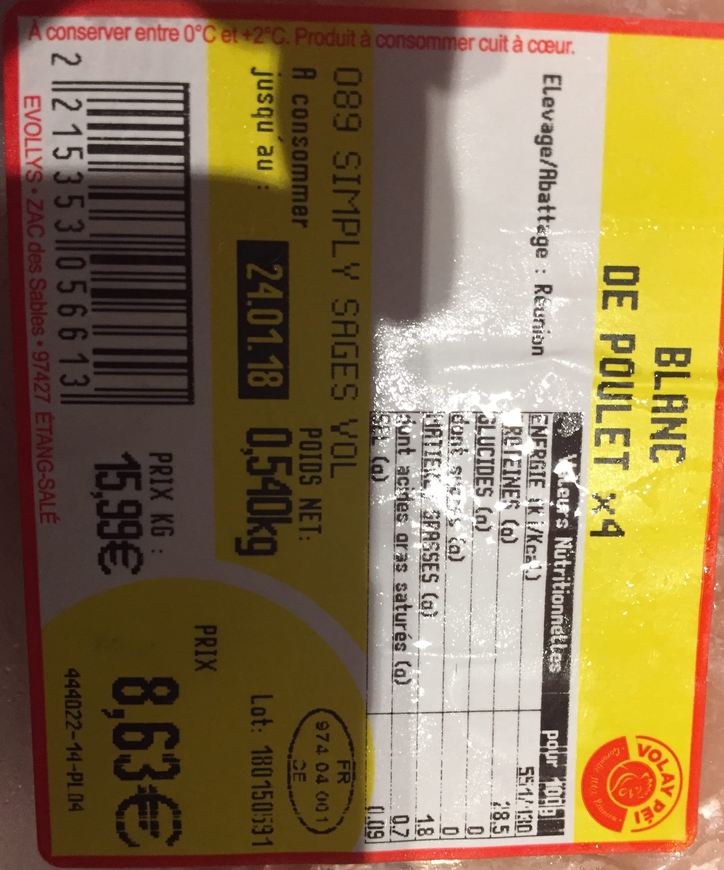 Ti Gayar Blanc de poulet packshot