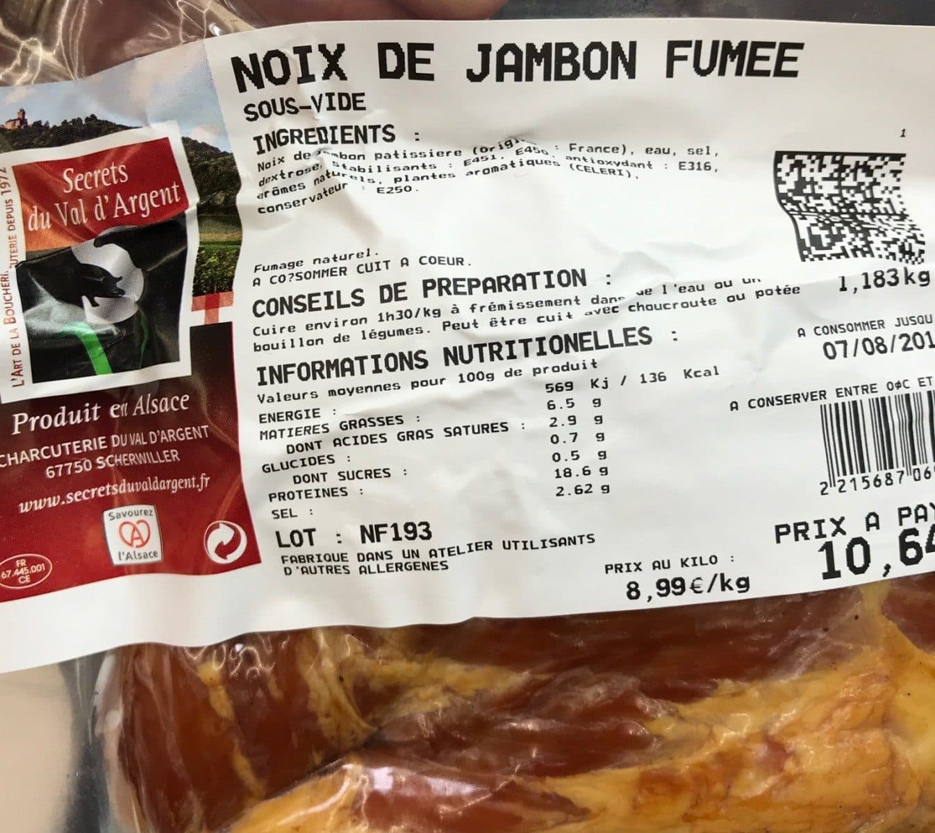 Secrets Du Val D'argent Noix de jambon fumée packshot