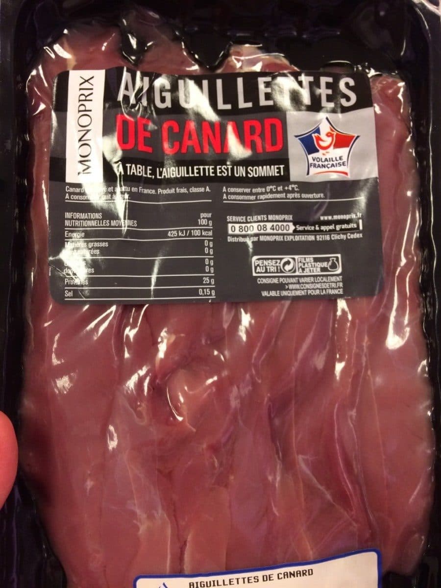 Monoprix Aiguillettes de canard packshot