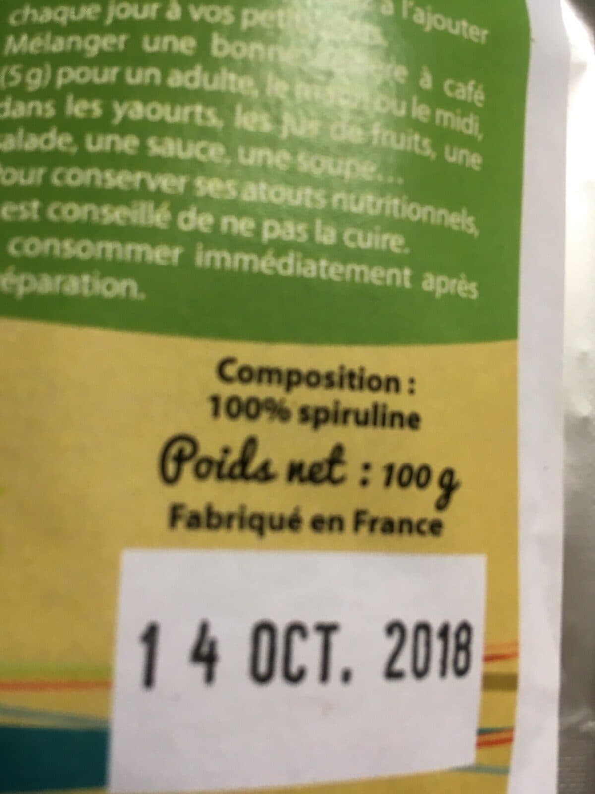 Open Food Facts Spiruline packshot