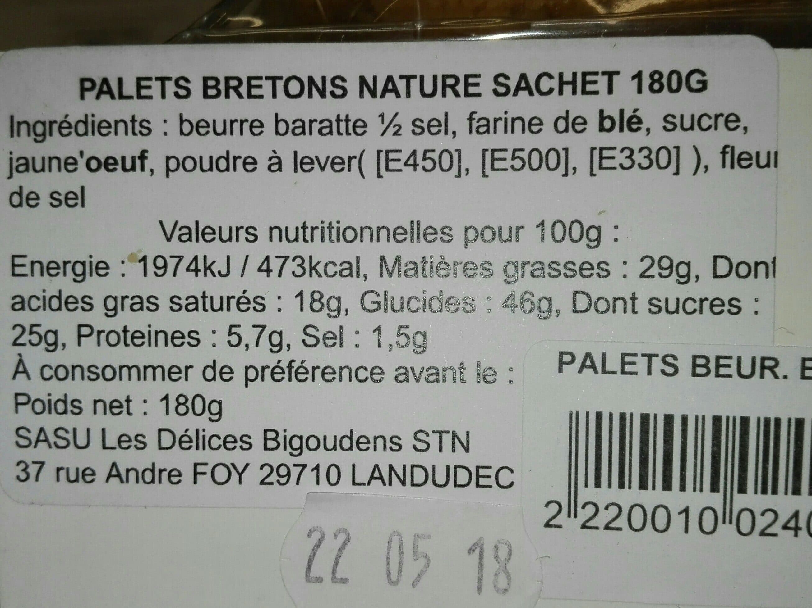 Les Délices Bigoudens Palets bretons packshot