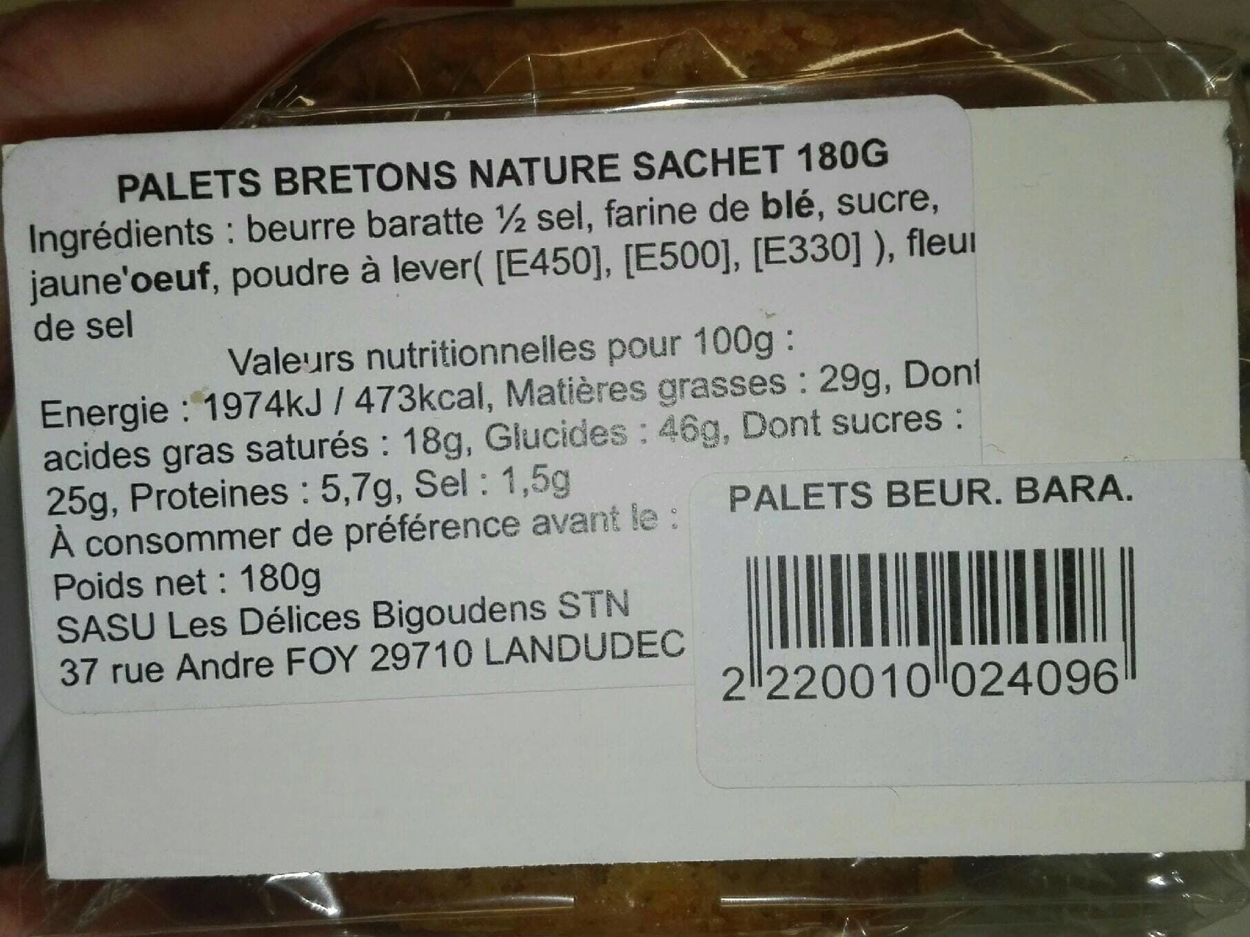 Les Délices Bigoudens Palets bretons packshot
