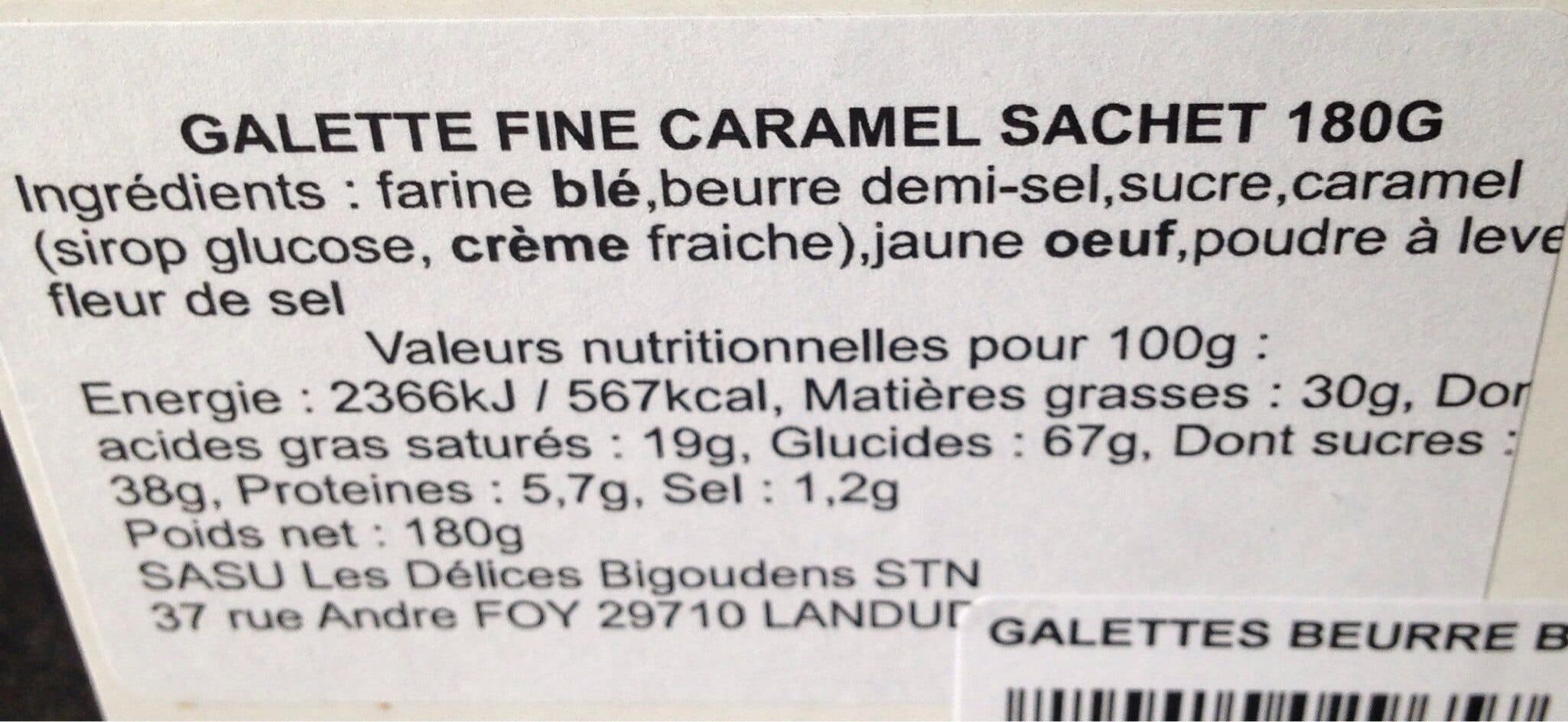 Open Food Facts Galattes bretonnes caramel beurre salé packshot