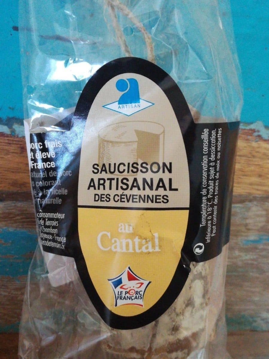 Open Food Facts Saucisson artisanal des Cévennes au cantal packshot