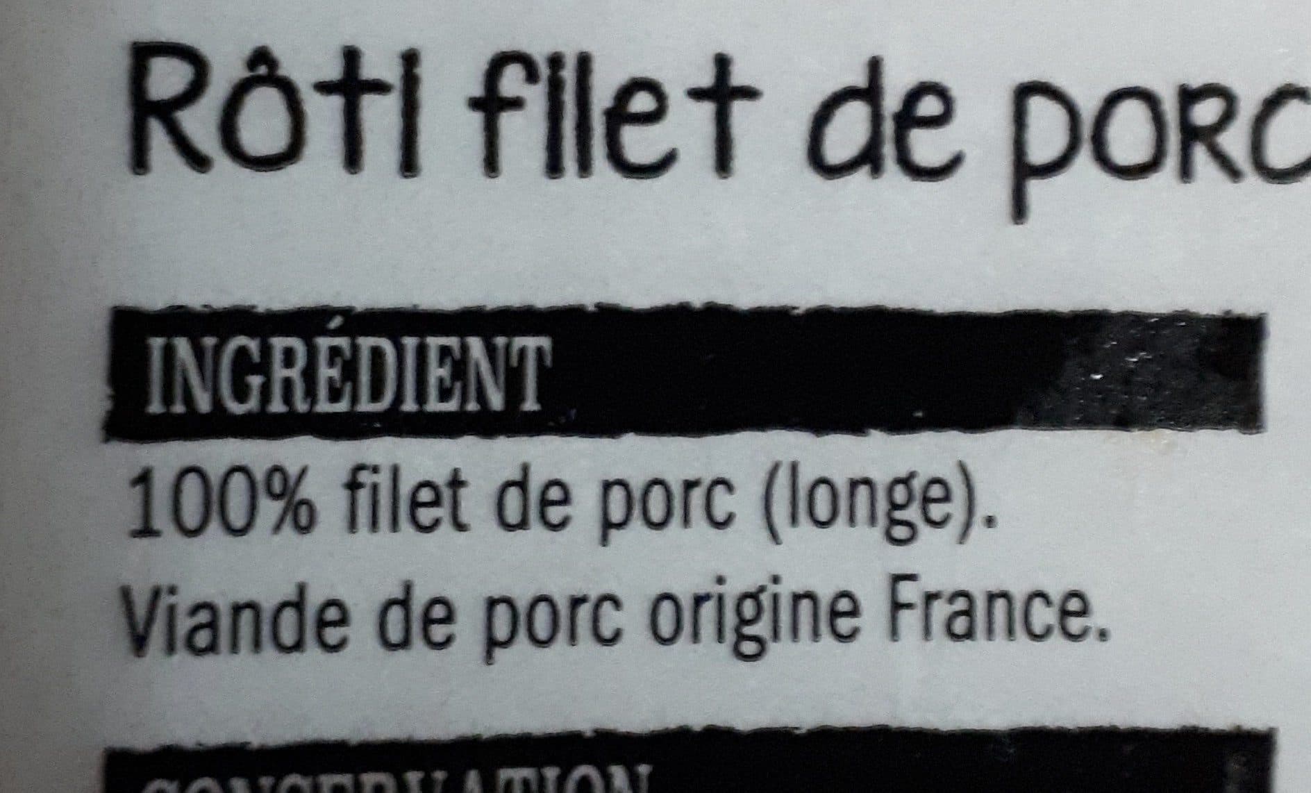 Open Food Facts Rôti filet de porc packshot