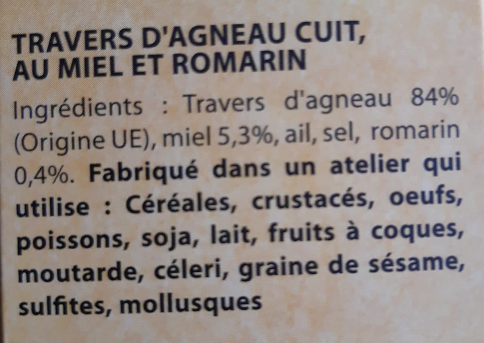 Bigard Ribs d'agneau miel et romarin packshot
