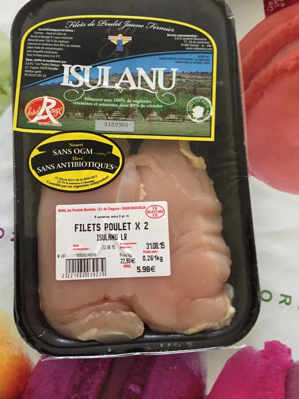 Isulanu Filets de poulet jaune fermier packshot