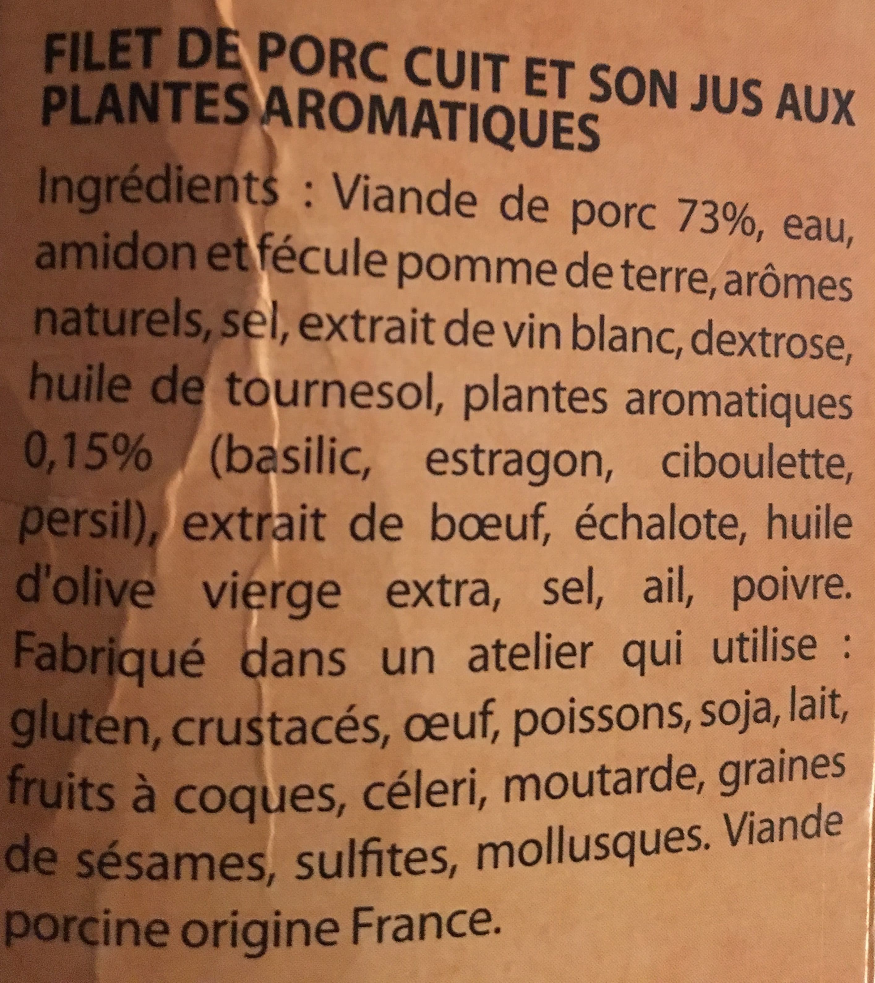 BIGARD Filet de porc moelleux et son jus aux fines herbes packshot