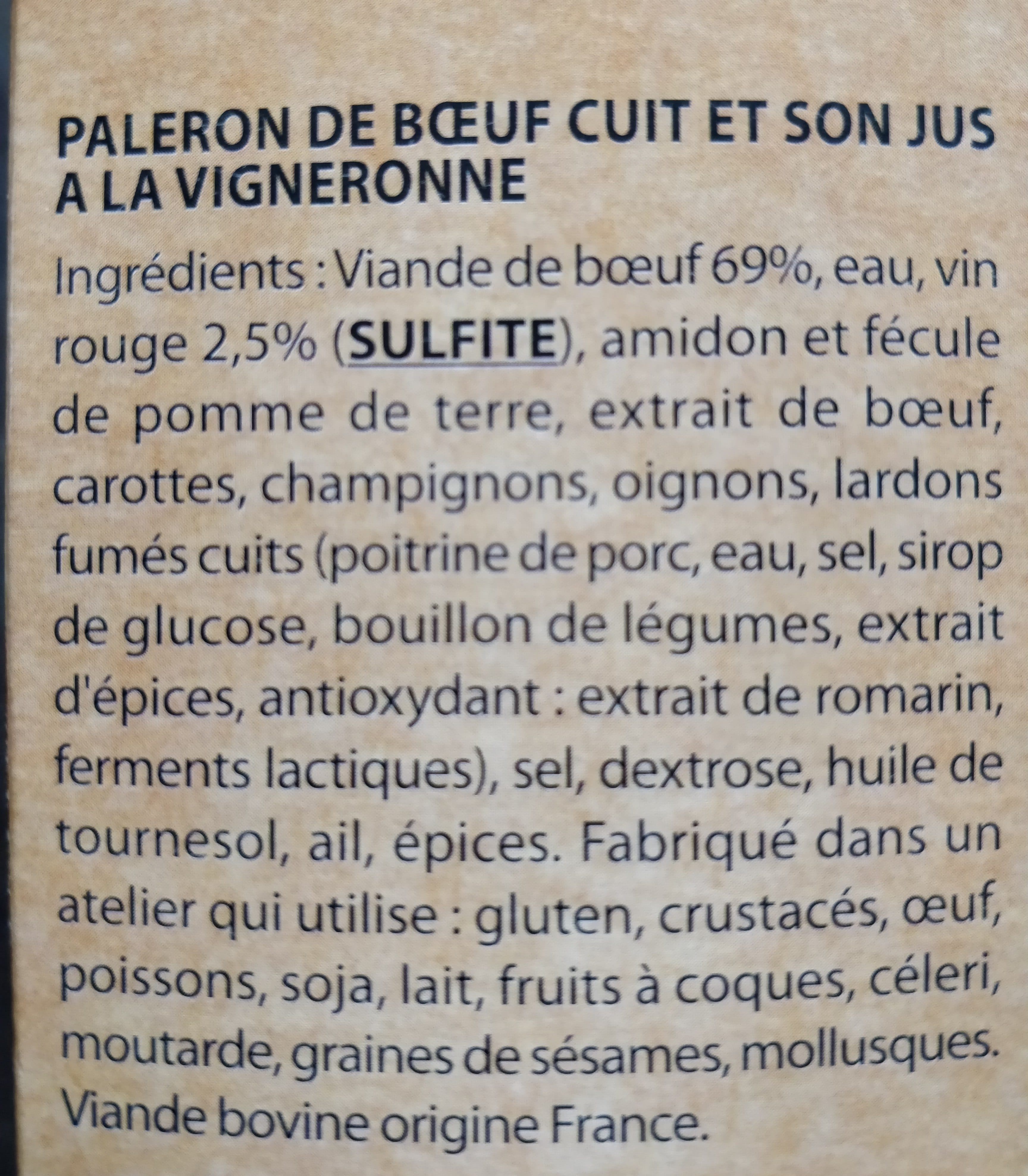 Bigard Paleron de bœuf fondant packshot