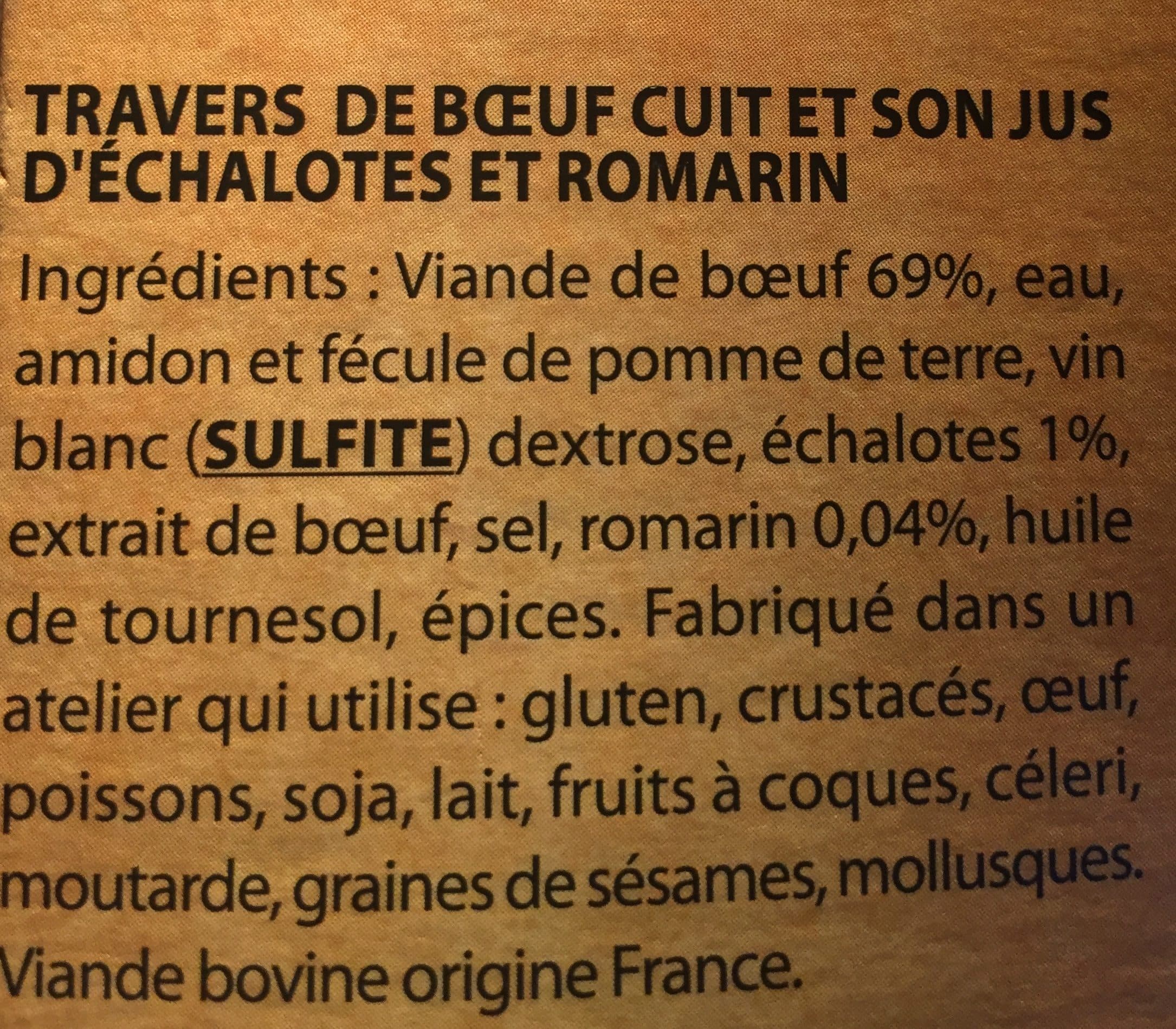 Bigard Travers de bœuf fondant et son jus d'échalotes & romarin packshot