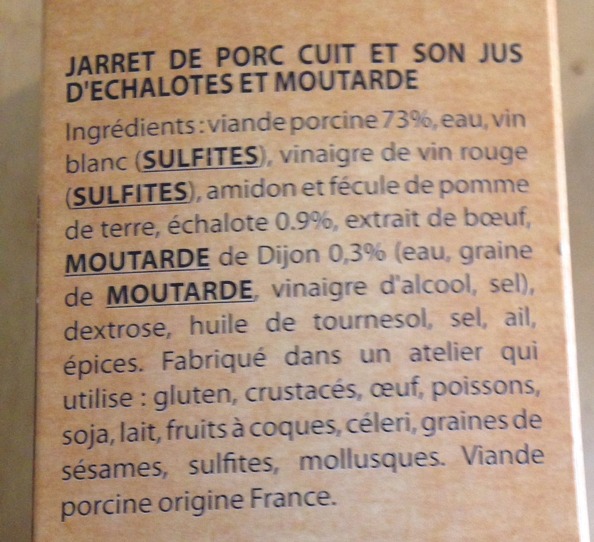 Bigard Jarret de Porc Désossé et son Jus d'Échalotes & Moutarde packshot