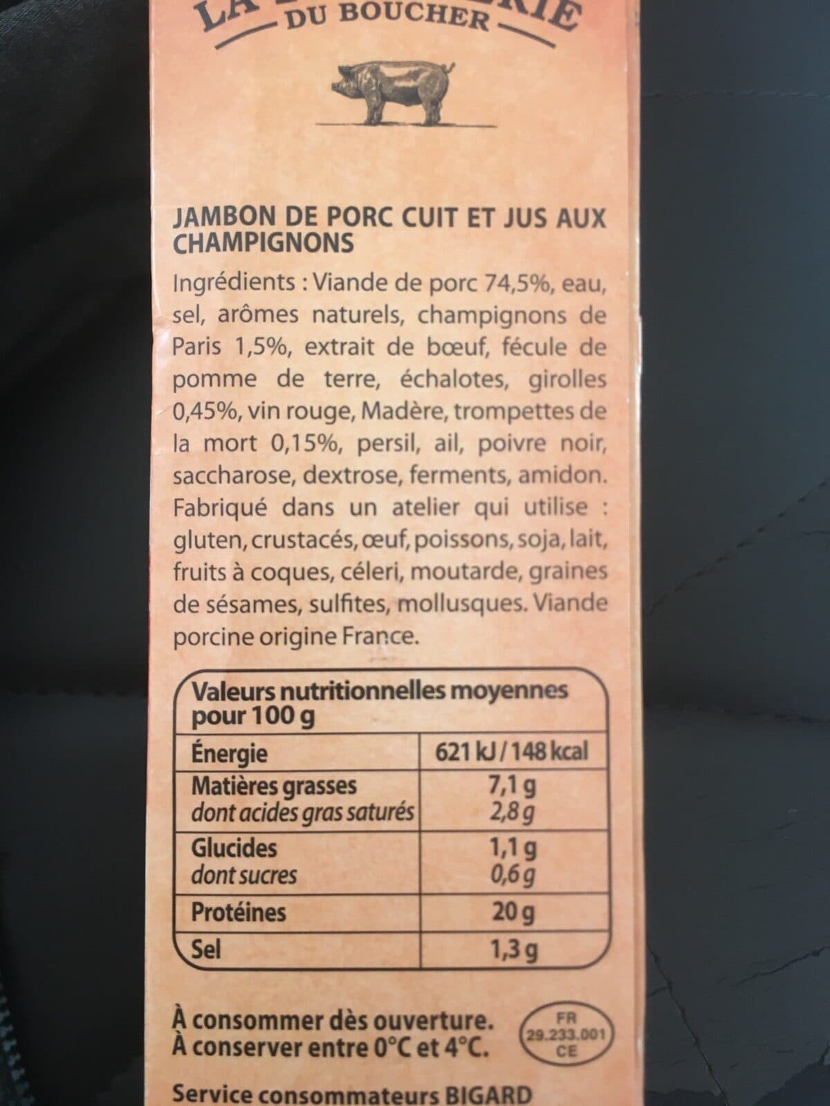 Bigard Jambon de porc fondant packshot