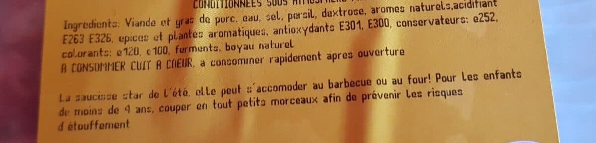 Au Fumé Vosgien chipolata herbes superieure packshot