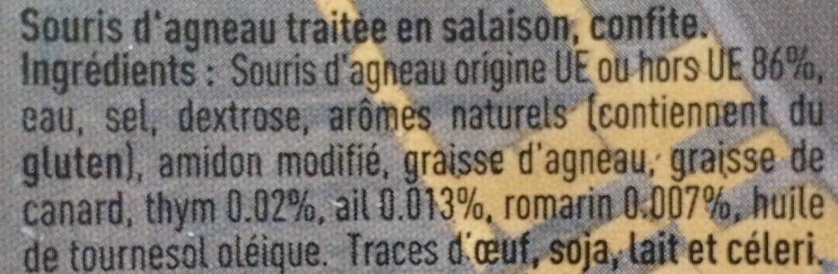 Tendre & Plus Souris d'agneau confite packshot