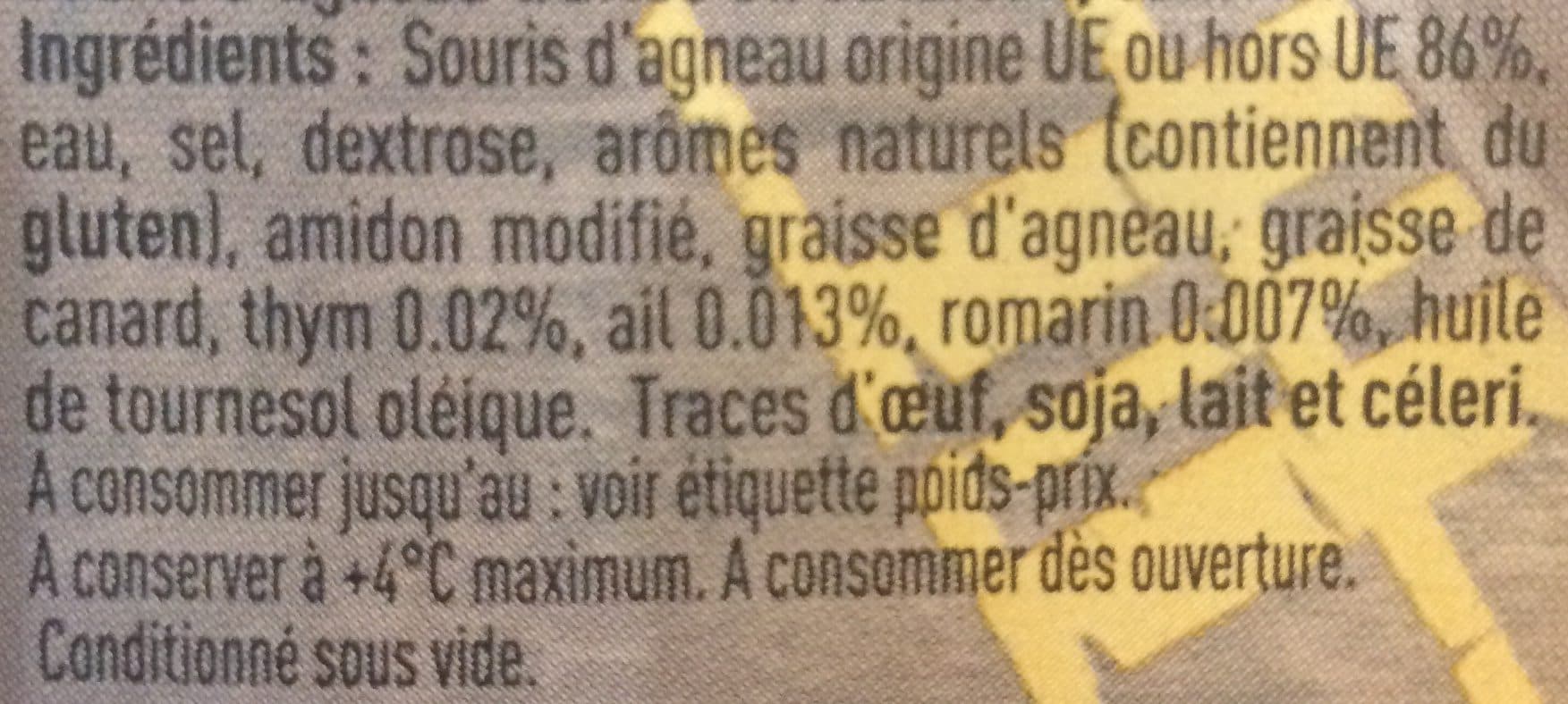 Tendre Plus Souris d’agneau confite packshot