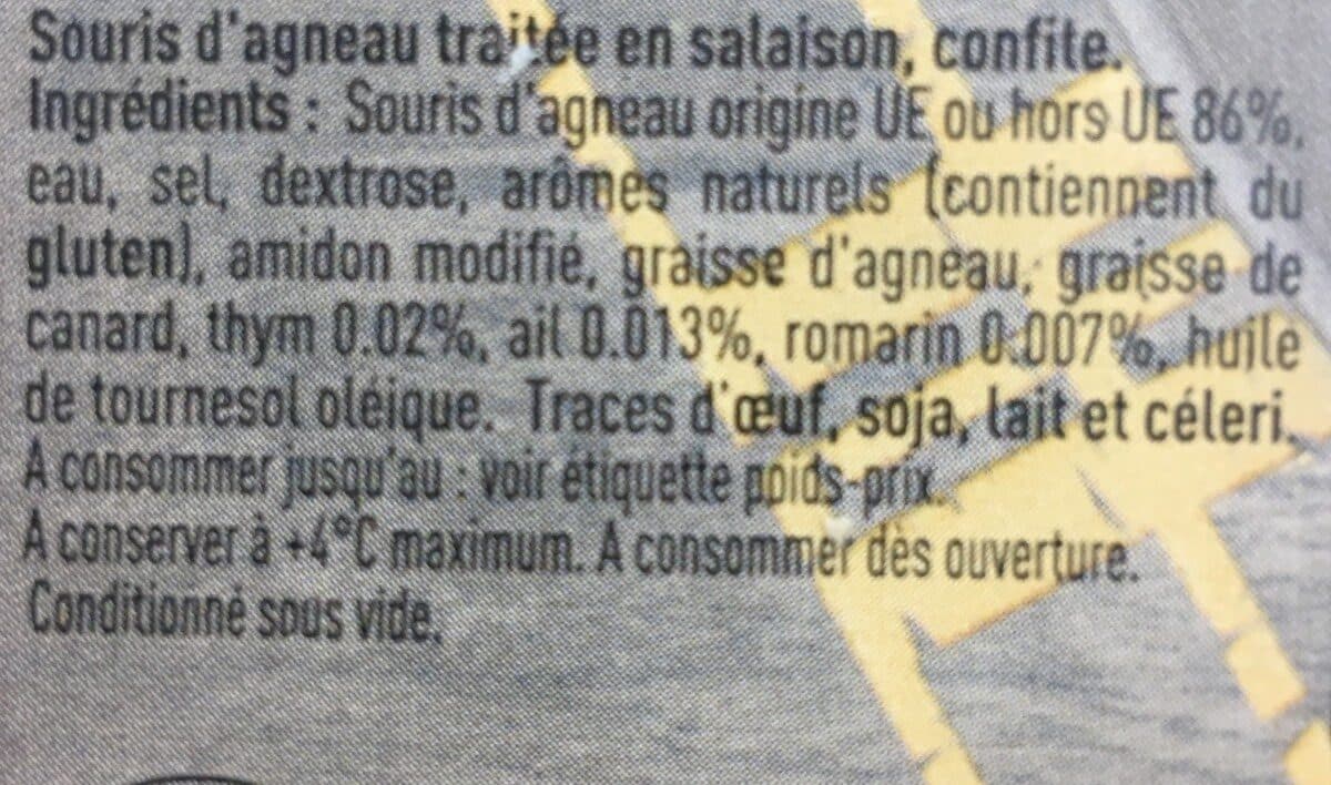 Tendre & Plus Souris d'agneau confite packshot