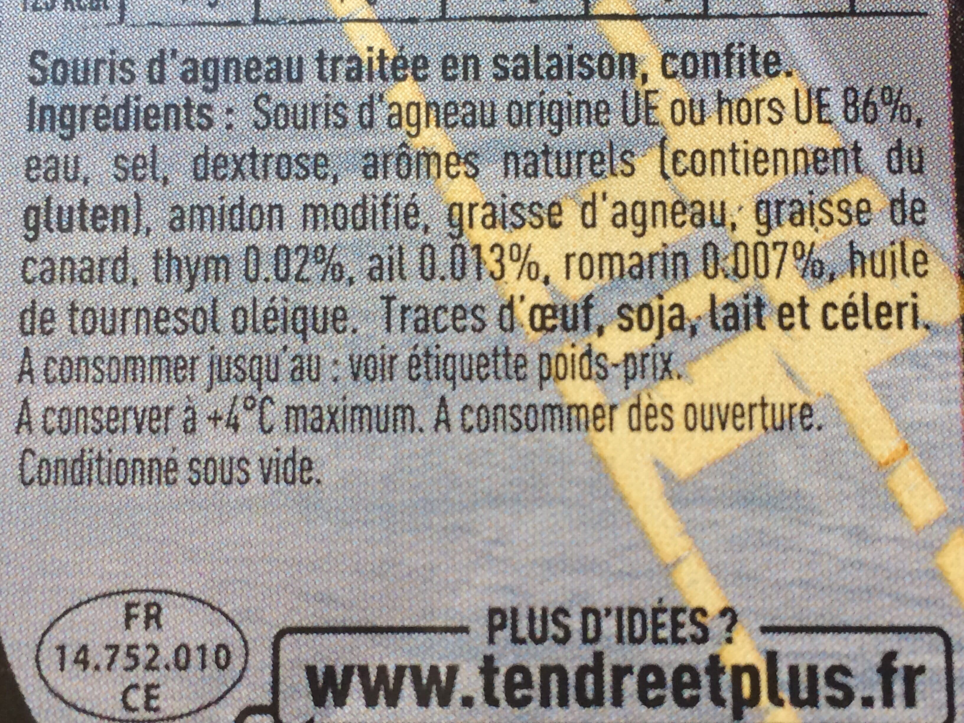 Tendre & Plus Souris d'Agneau confite packshot
