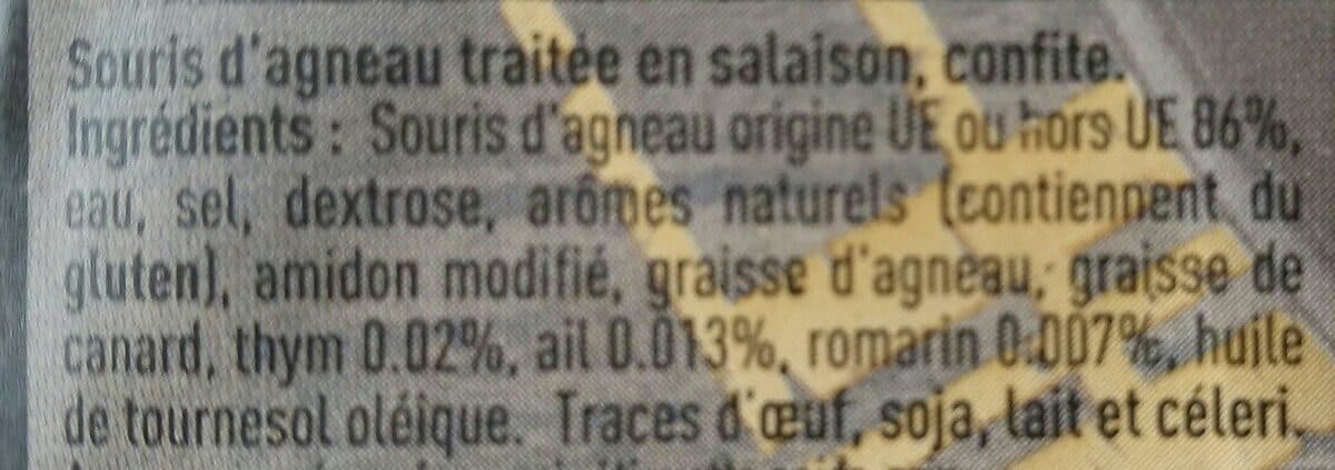 Tendre & Plus Souris d'agneau confite packshot