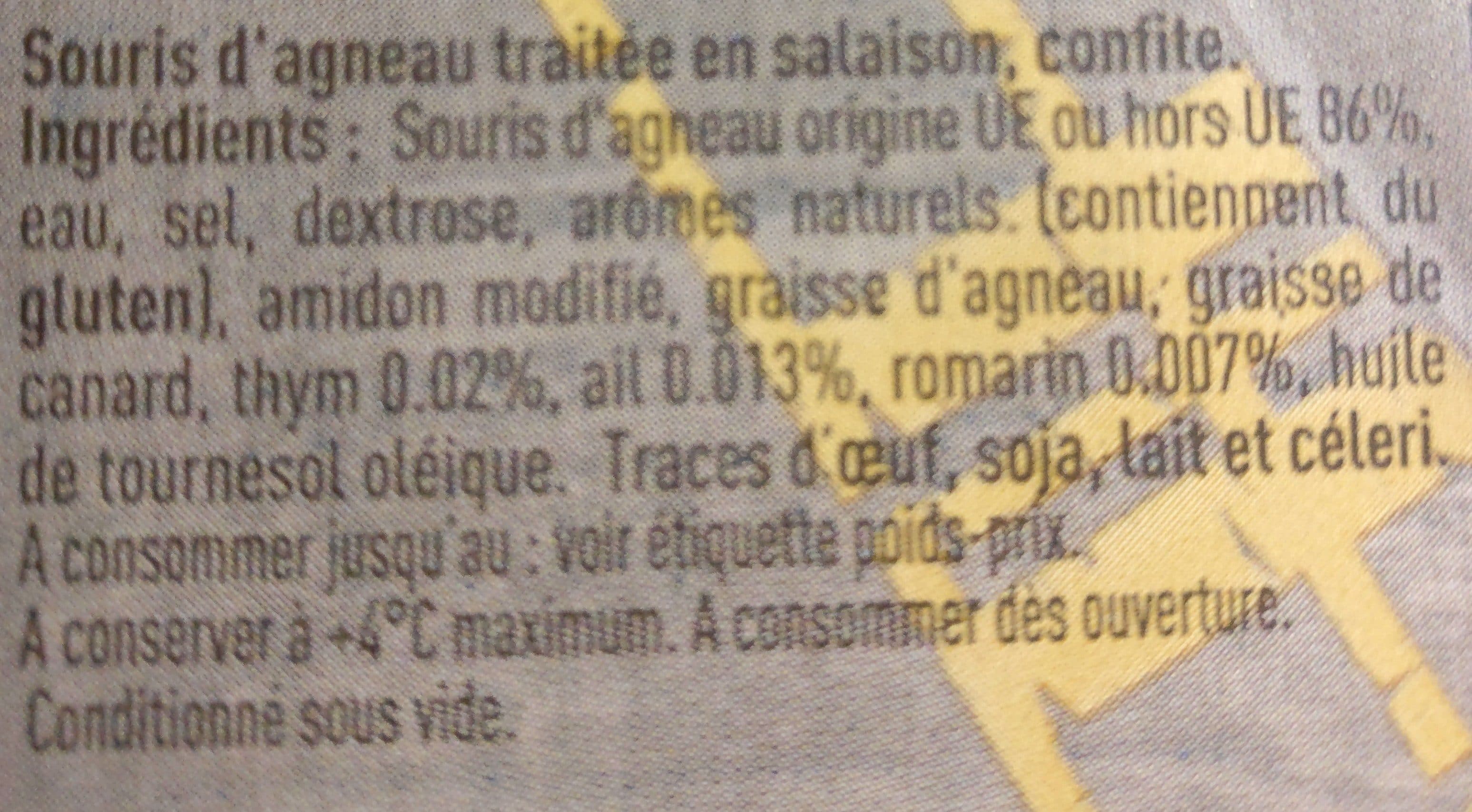 Tendre & Plus Souris d'agneau confite packshot