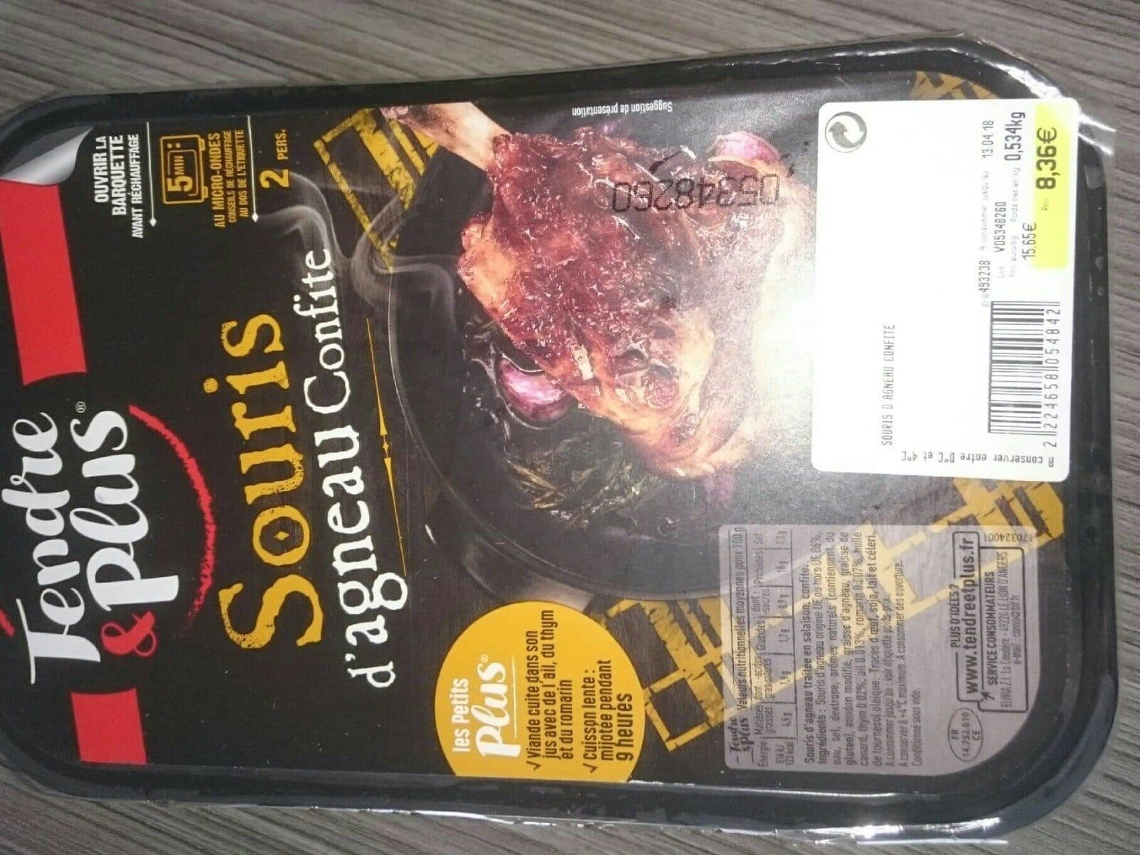Tendre & Plus Souris d'agneau confite packshot