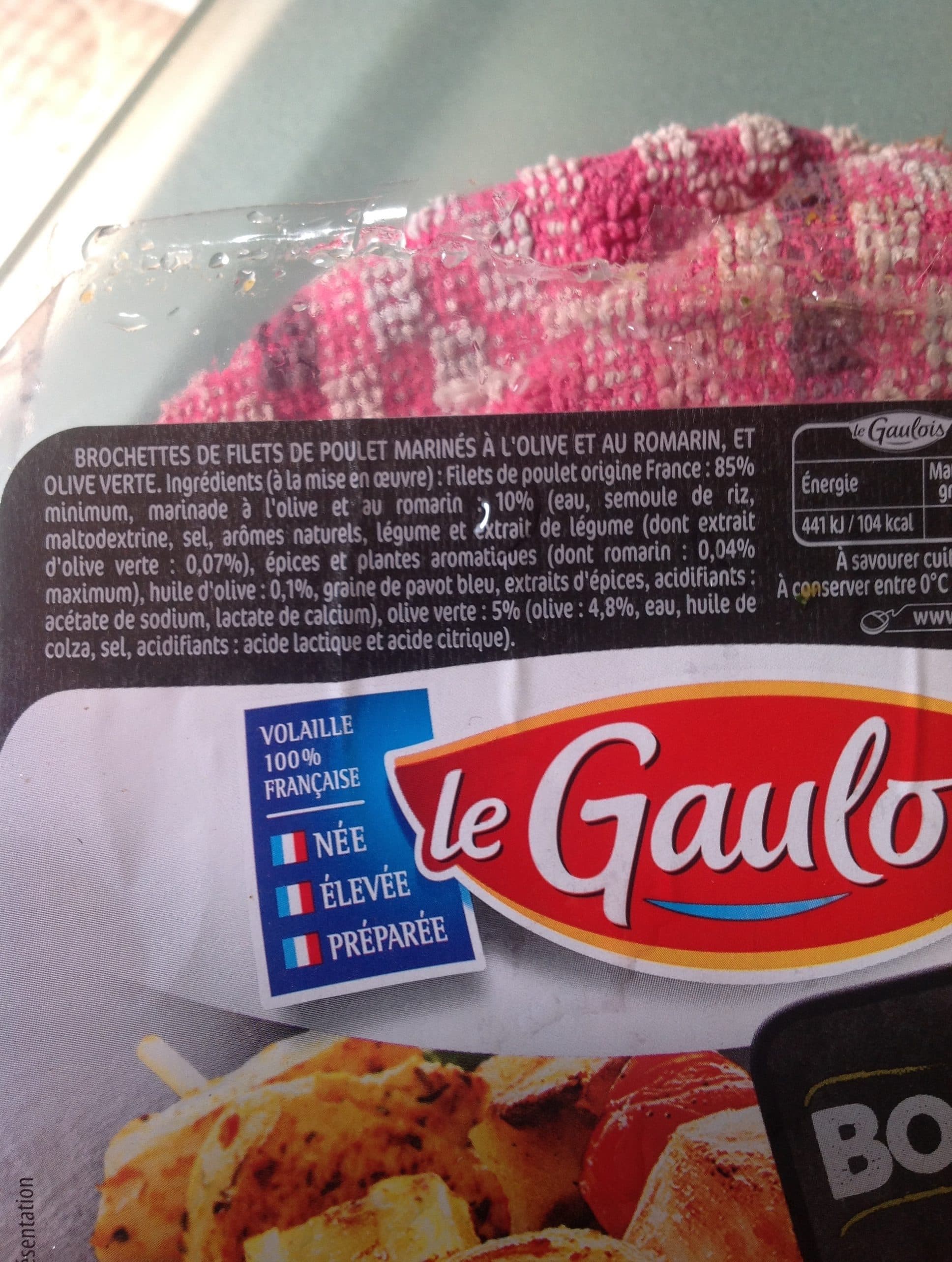 Le Gaulois Brochette de poulet olive romarin packshot