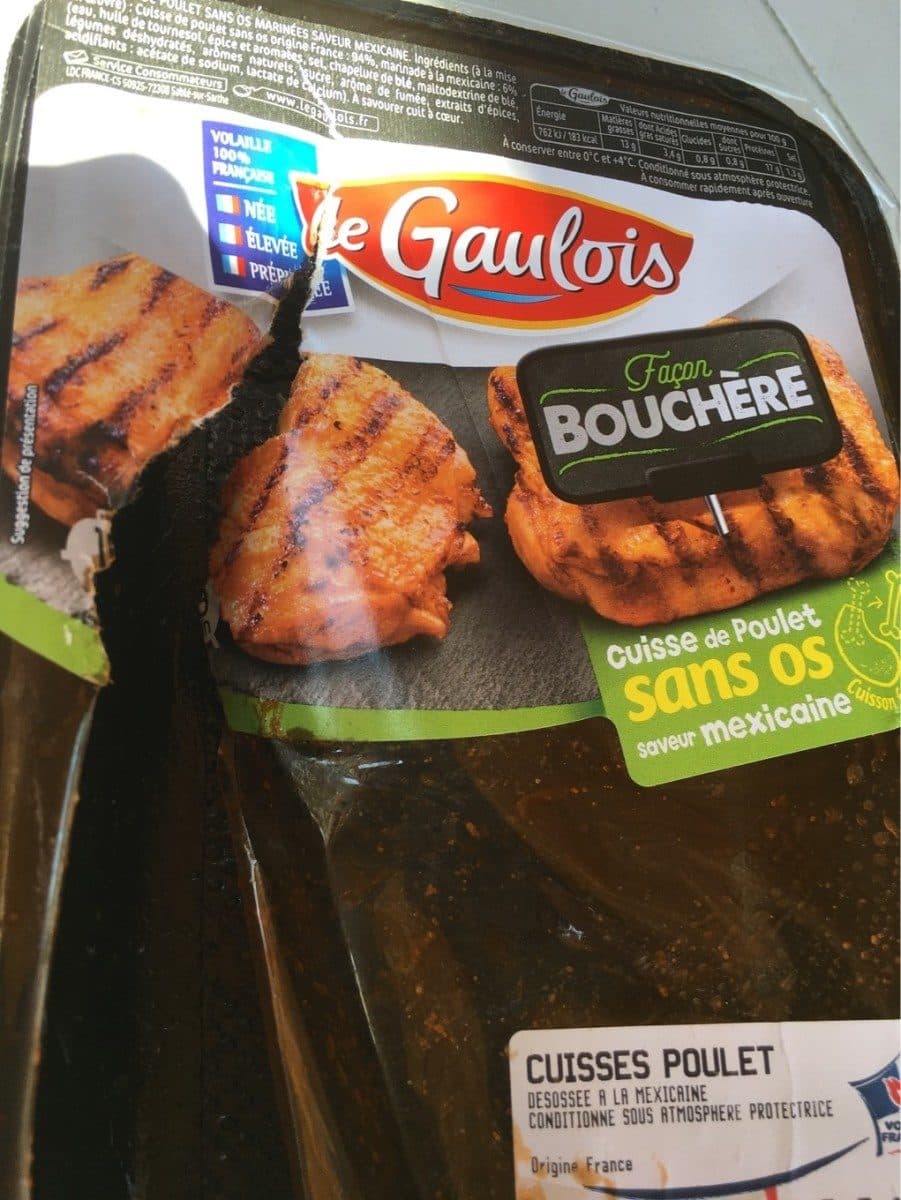 Open Food Facts Cuisse de poulet sans os saveur mexicaine packshot