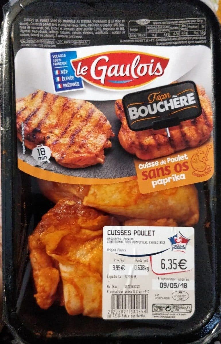 Le Gaulois Cuisse de poulet sans os paprika packshot