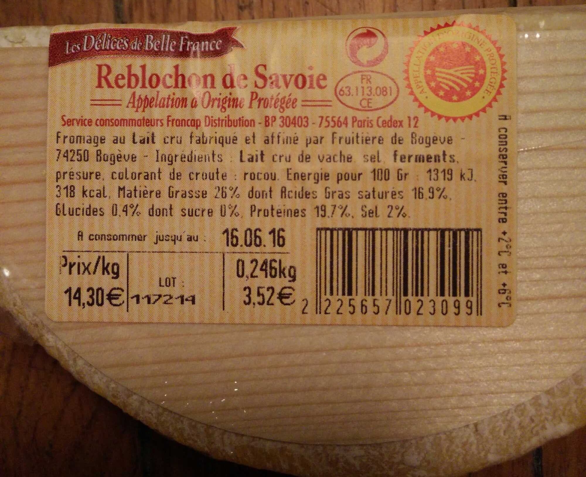 Belle France Reblochon de Savoie packshot