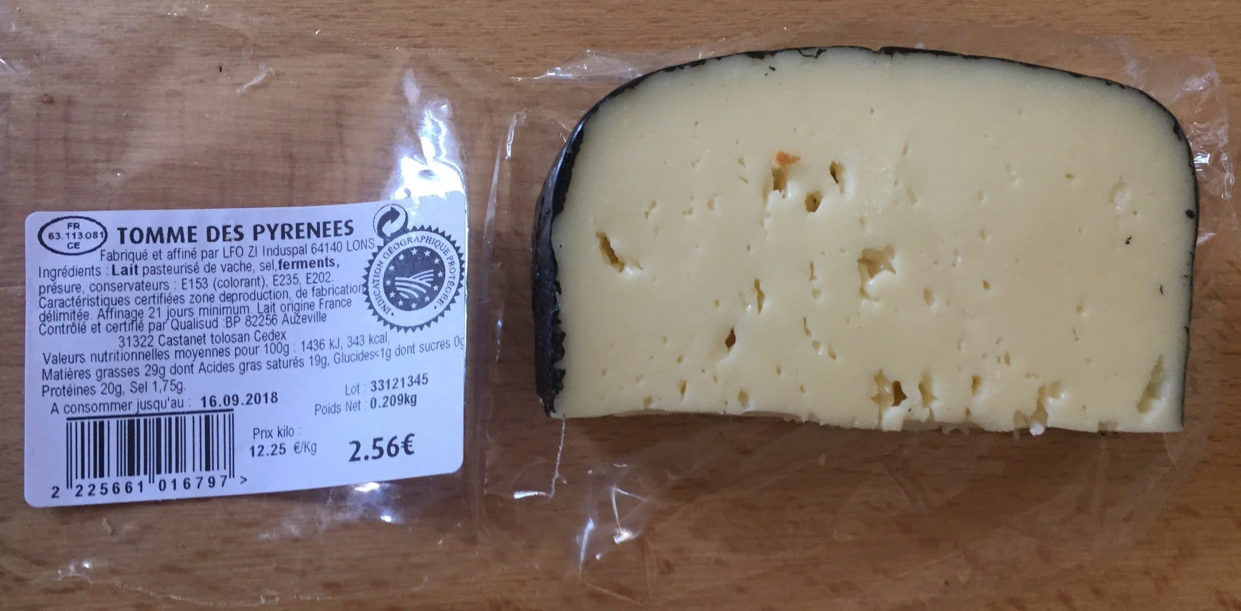 Open Food Facts Tomme des pyrenees packshot