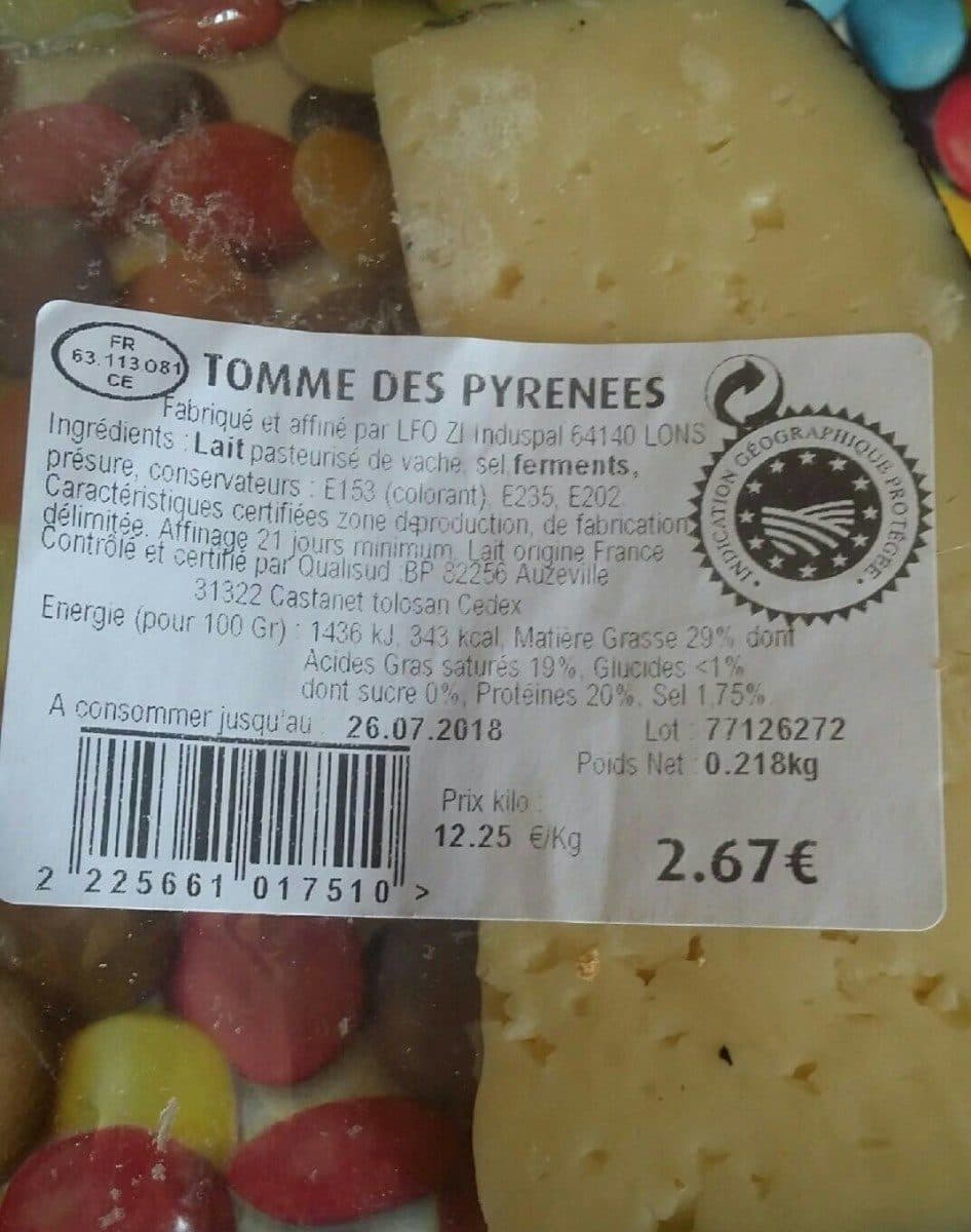 Open Food Facts Tomme des Pyrénées packshot