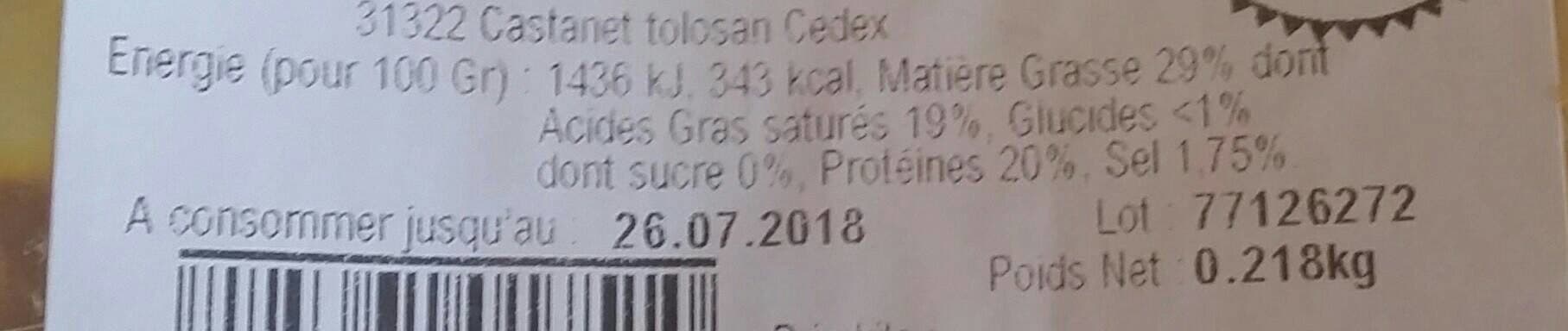 Open Food Facts Tomme des Pyrénées packshot
