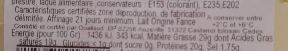 Open Food Facts Tomme des Pyrénées igp packshot