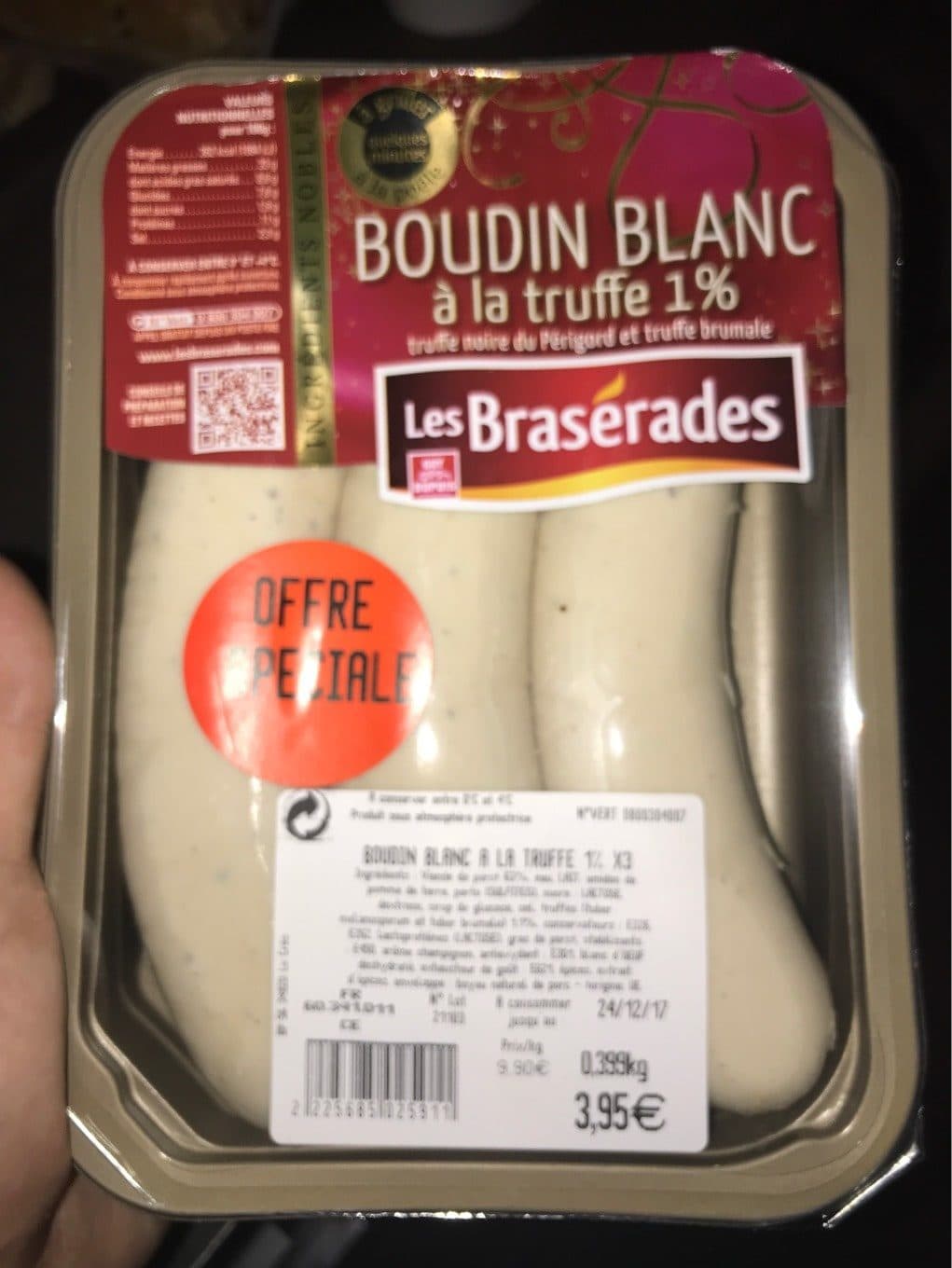 Les Braserades Boudin blanc a la truffe packshot