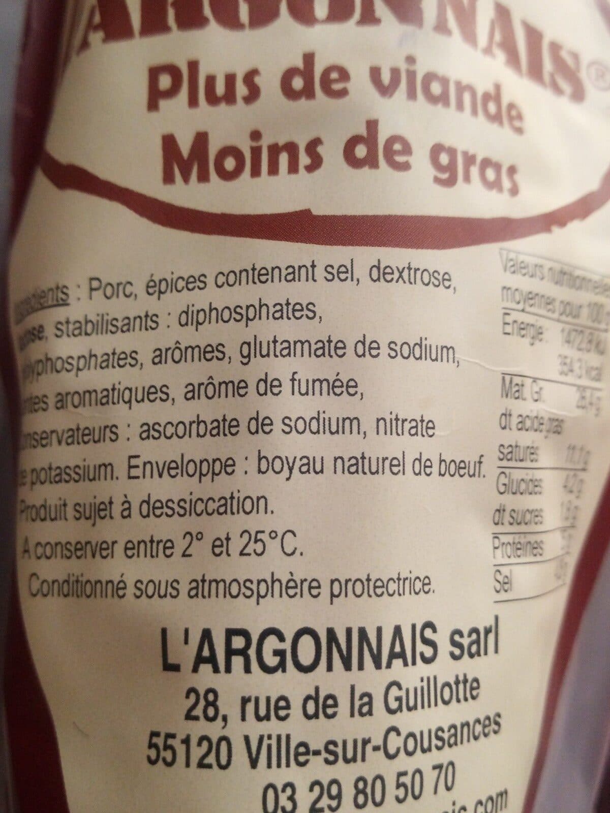 Open Food Facts Chorizo de l'artisan packshot