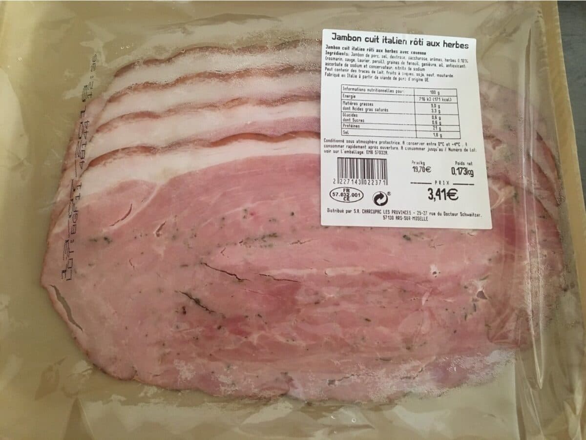 Open Food Facts Jambon cuit roti aux herbes packshot