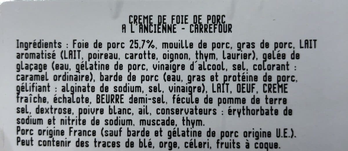 Open Food Facts Pate de foie porc packshot