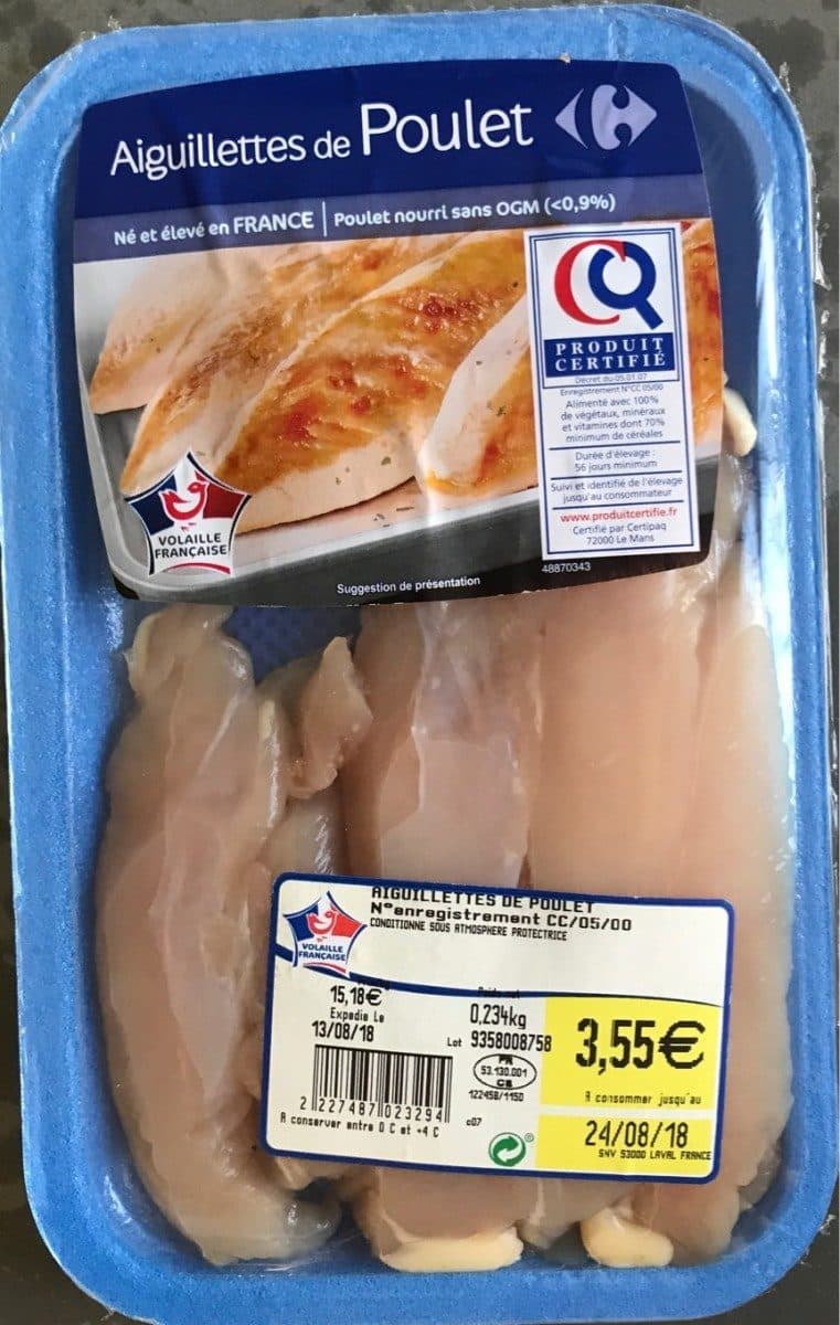 Open Food Facts Aiguillettes de poulet packshot