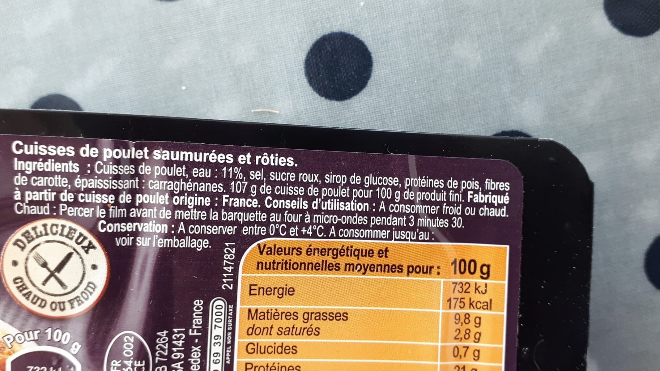 Open Food Facts Cuisse de poulet saumure et rotie packshot