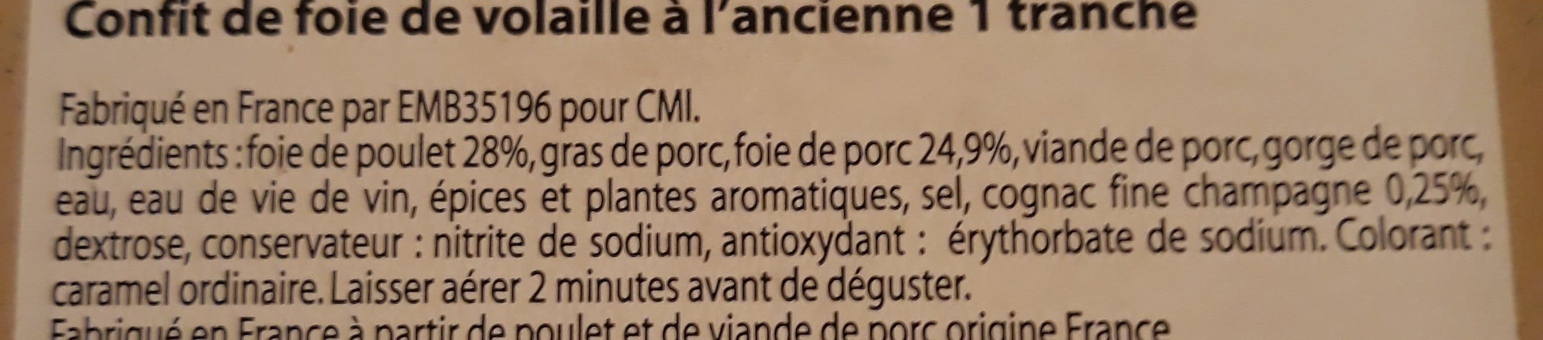 Open Food Facts Confit de foie de volaille à l'ancienne packshot